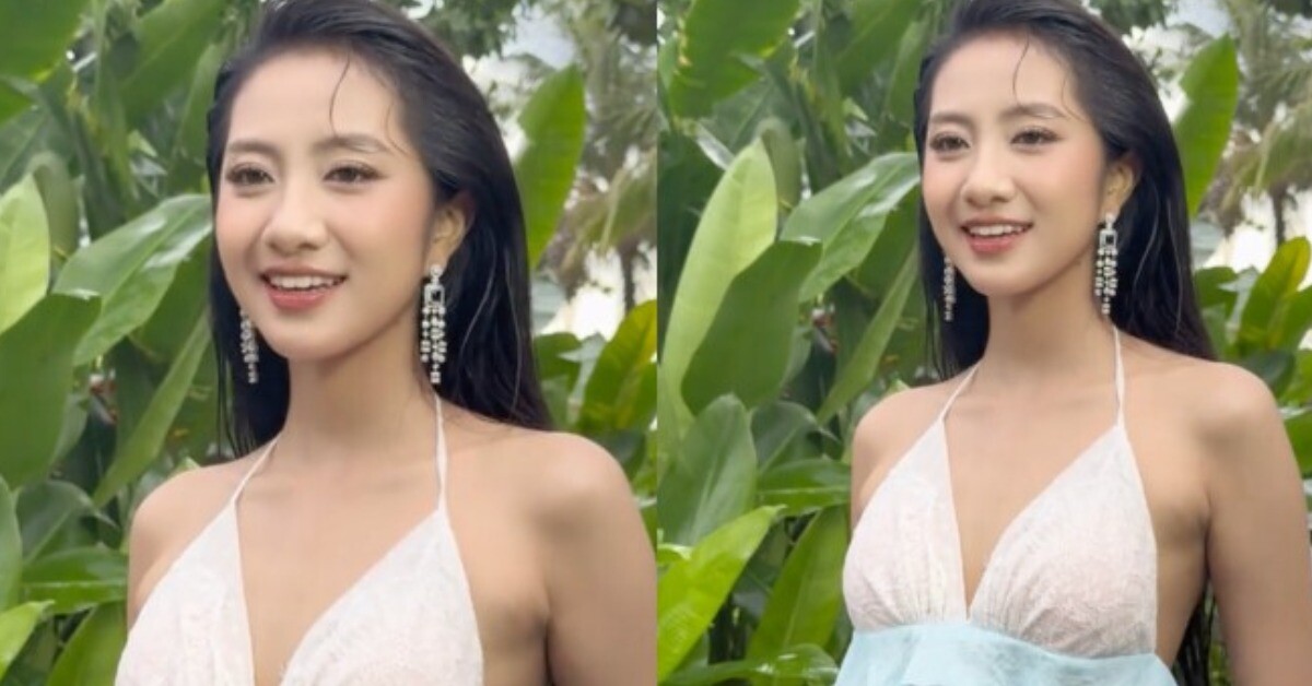 Hoa hậu 2k4 diện váy xẻ ngực lần đầu diễn thời trang sau đăng quang, netizen: "Xem 100 lần chưa thấy cuốn chỗ nào"