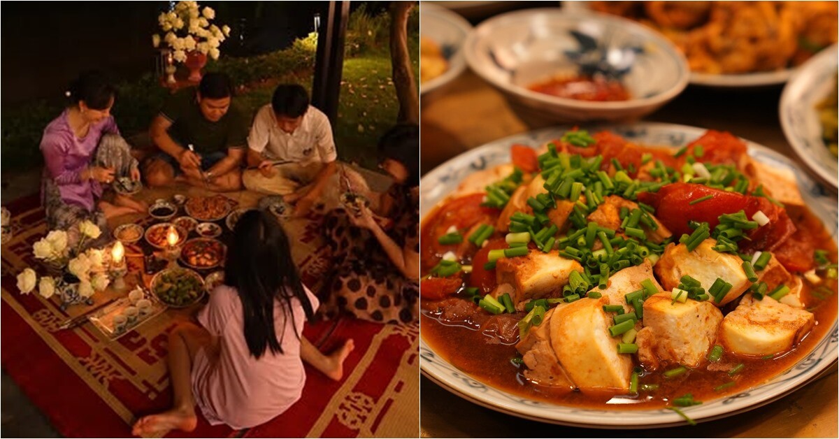 Á hậu Việt giàu có cho cả nhà ăn cơm dưới đèn dầu toàn món dân dã, mẹ ruột thốt lên một câu
