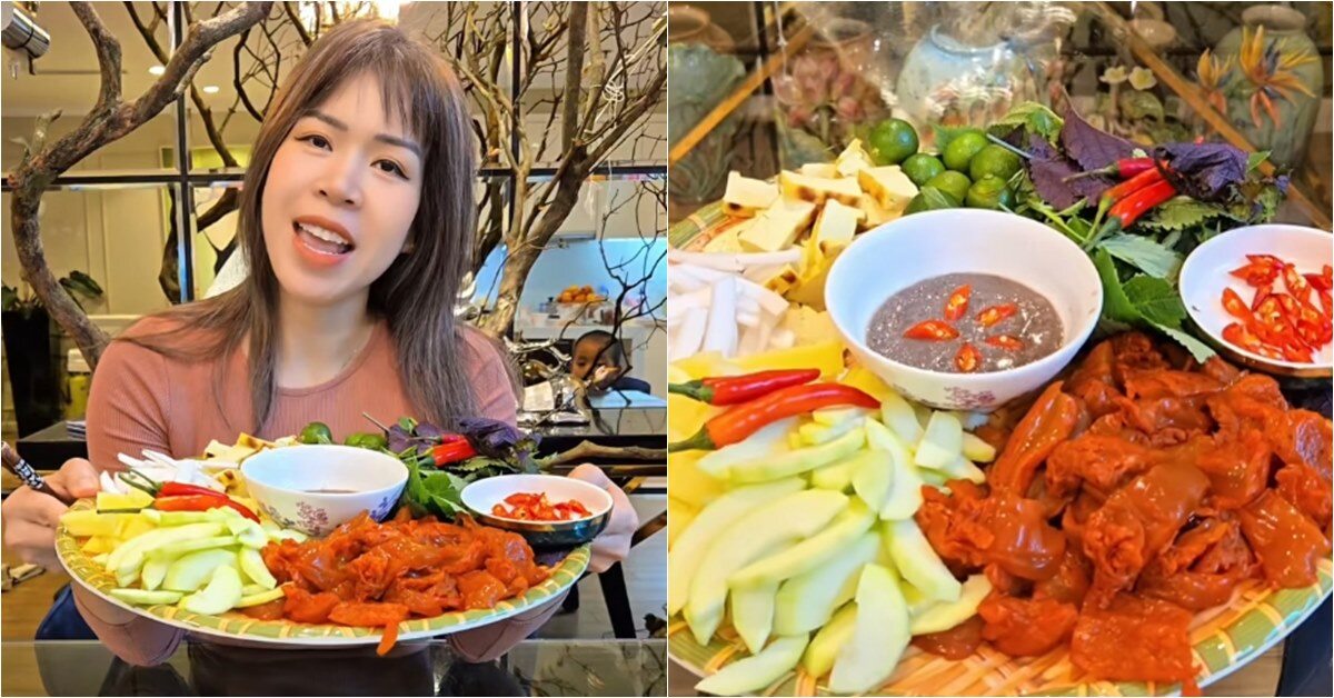 Vợ Mạnh Trường vừa cắn ớt vừa ăn món đặc sản "đỉnh của chóp", nam diễn viên trêu loài vật này sắp "tuyệt chủng"