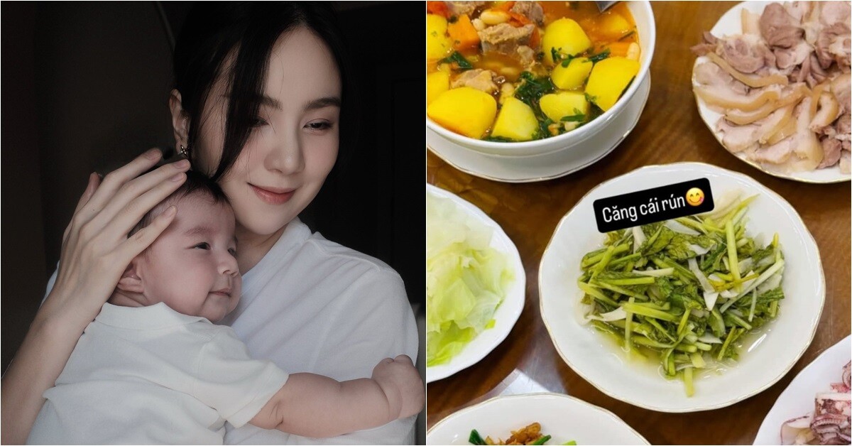 Niềm vui của MC Mai Ngọc: Mẹ bỉm chăm khoe những bữa cơm nhà, đơn giản mà no "căng rốn"