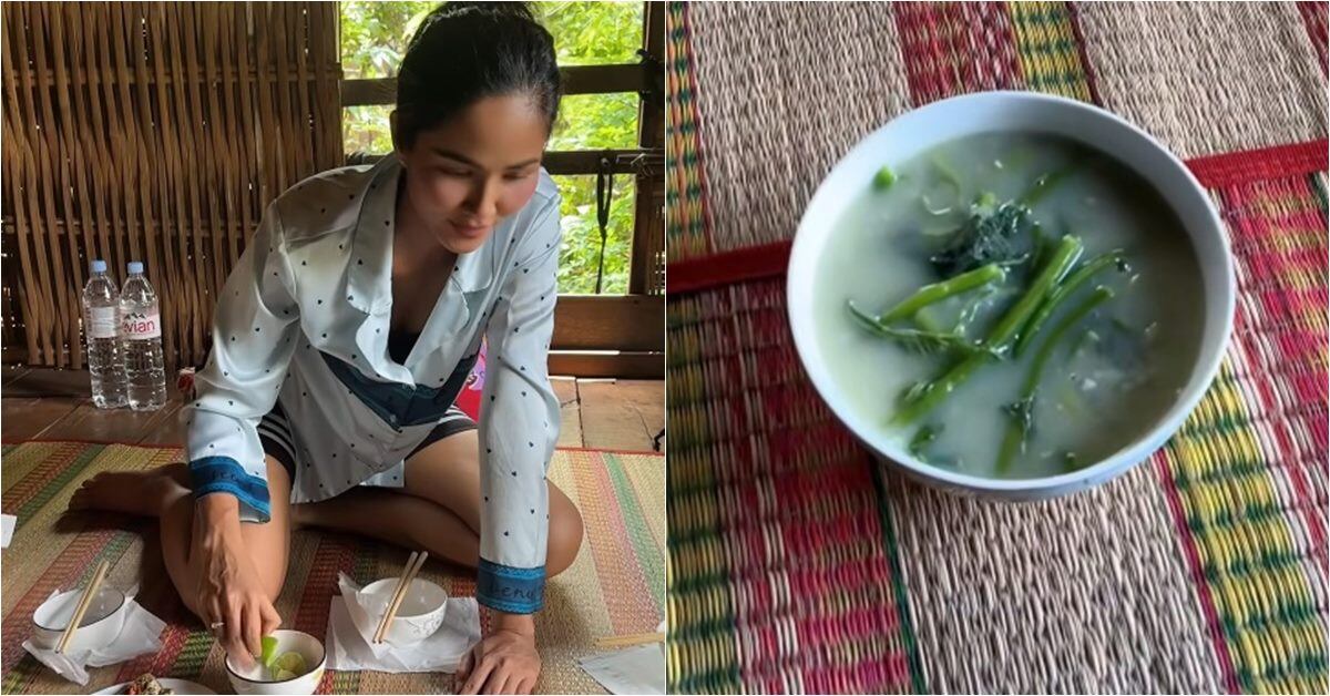 Bữa cơm tiếp khách dân dã nhà "Hoa hậu nghèo nhất Việt Nam", có món canh với cách nấu khác lạ