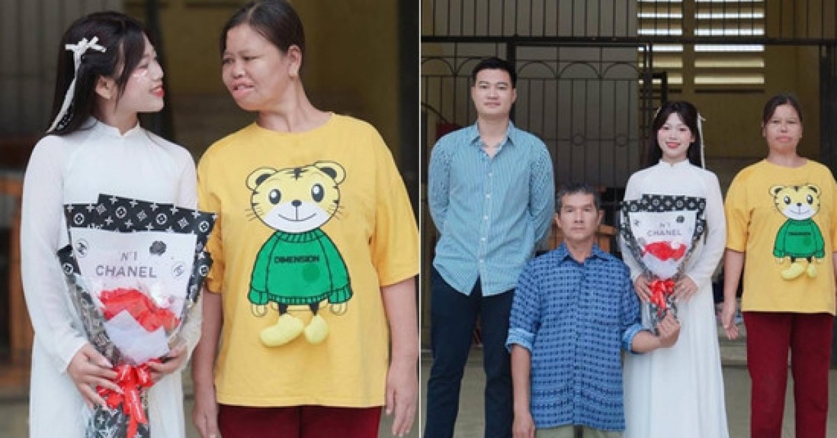 Chuyện cảm động sau bức ảnh kỷ yếu bố mẹ chụp cùng con gái ở Hòa Bình