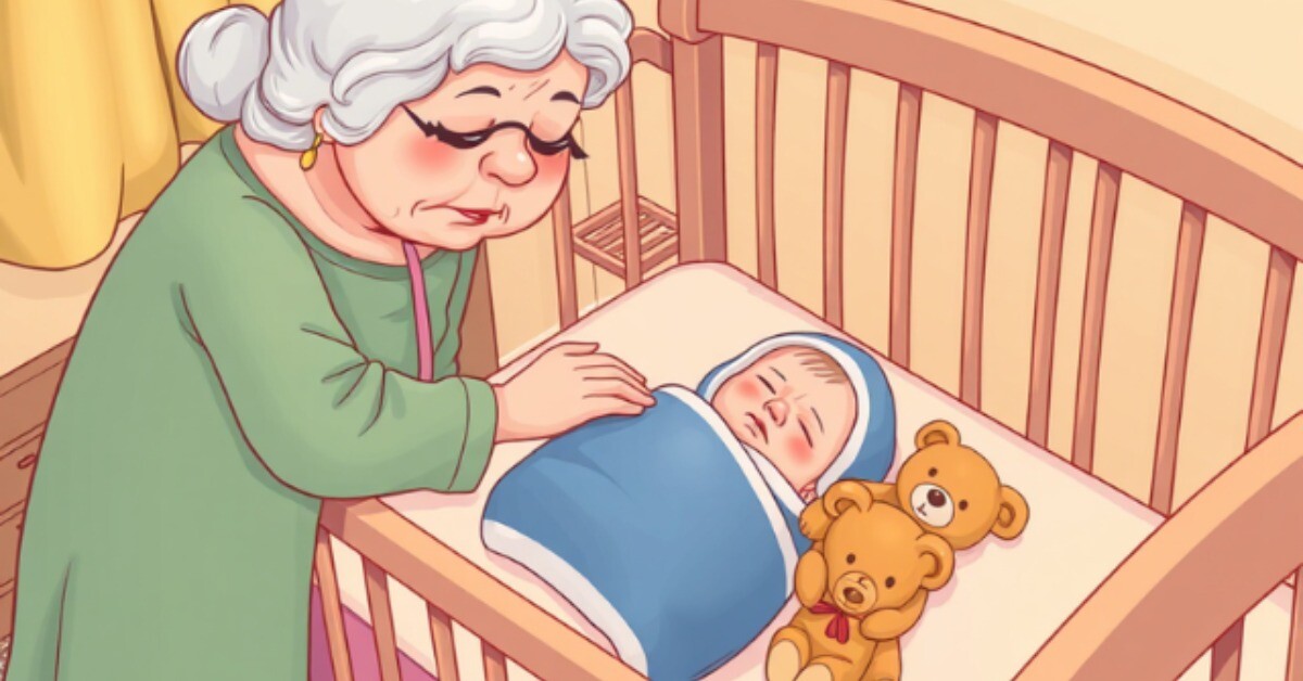 Chỉ người tinh tế mới nhận ra lỗi sai của bà nội khi chăm cháu sơ sinh ở bức hình trong 10 giây