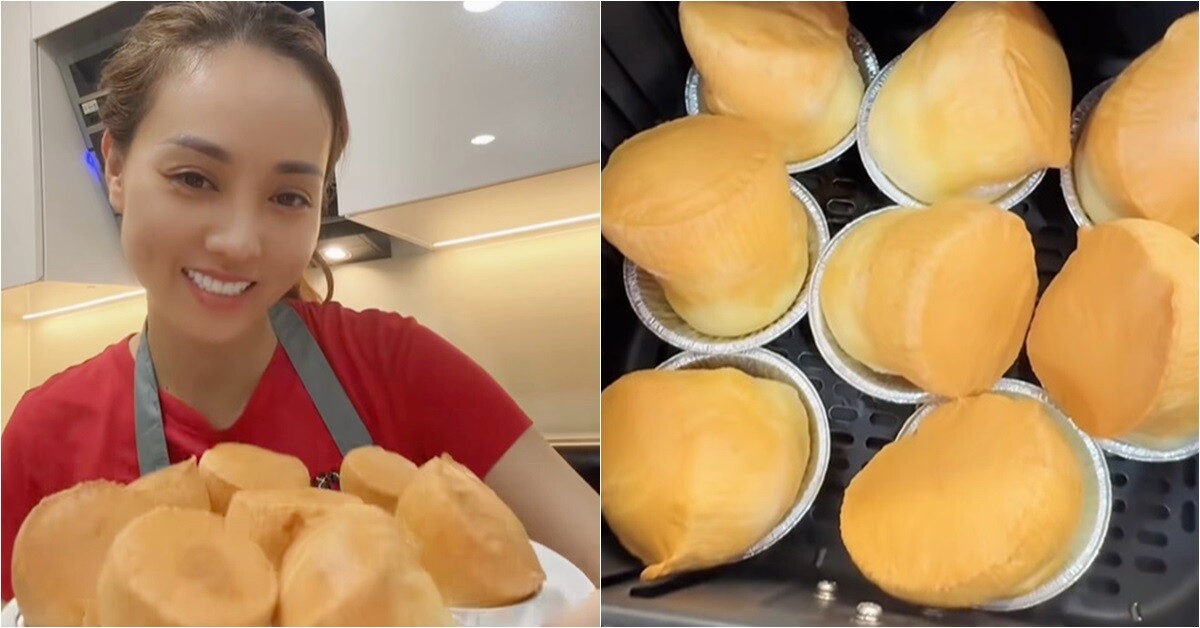 Vợ xinh của NSND Công Lý vào bếp làm món bánh thơm nức nở: "Bạn bè em ai cũng khen ngon"