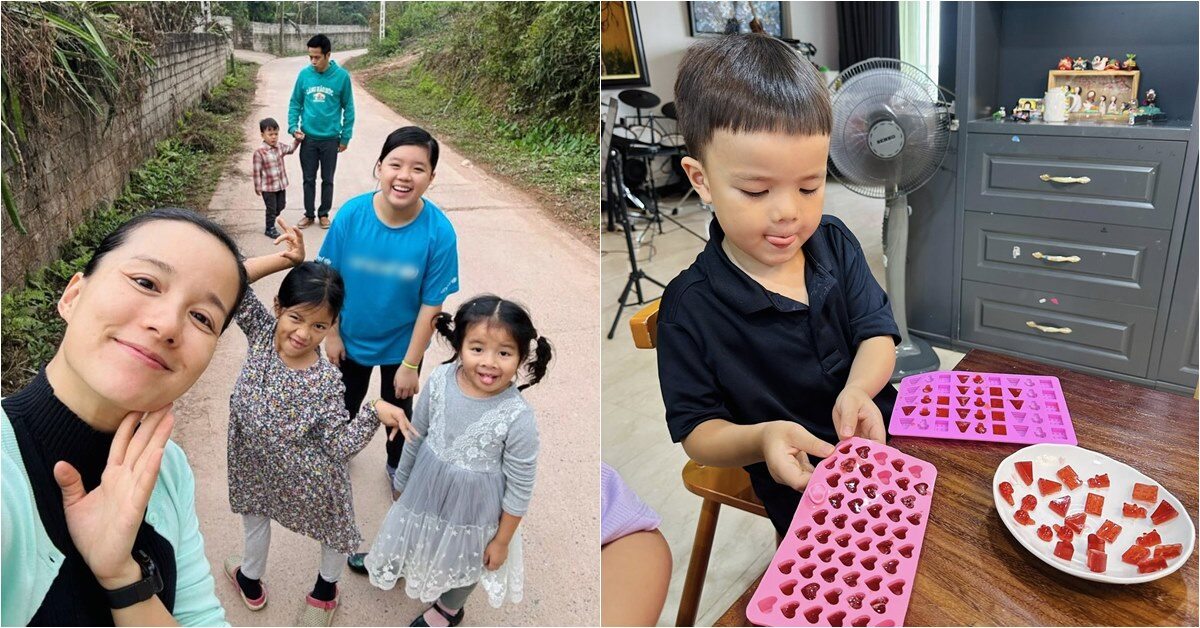 MC đông con nhất nhì VTV bày trò cho các con làm kẹo chip chip, thành công hơn mong đợi