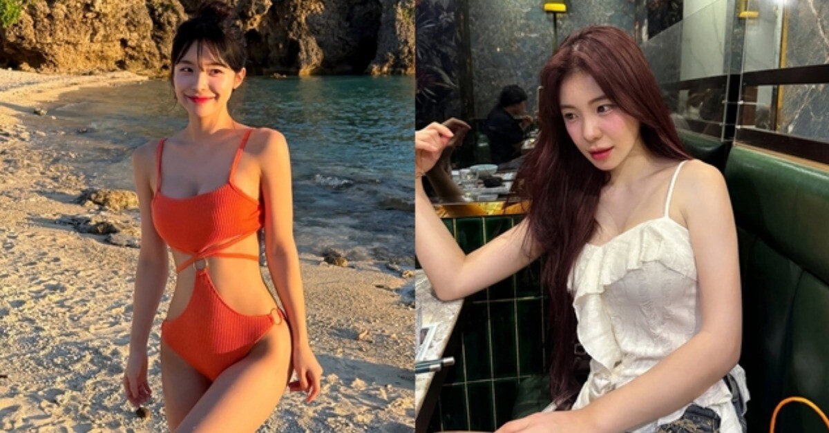 Ngắm "nữ thần cổ vũ" khoe dáng nét căng với bikini trên biển